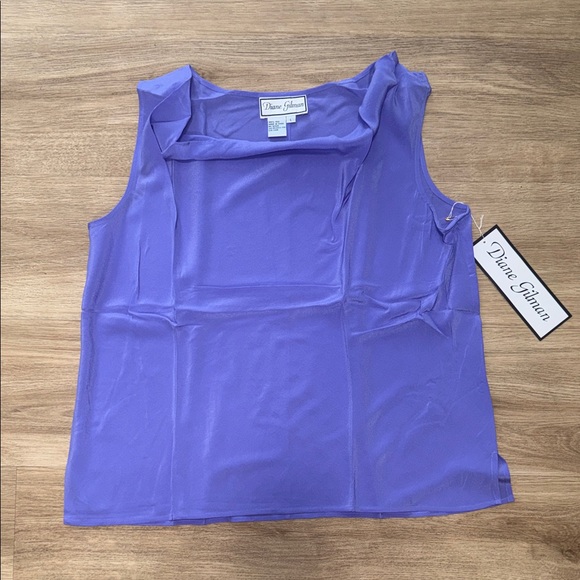 Diane Gilman Tops - Vintage Diane Gilman Vibrant Purple Sleeveless Blouse
